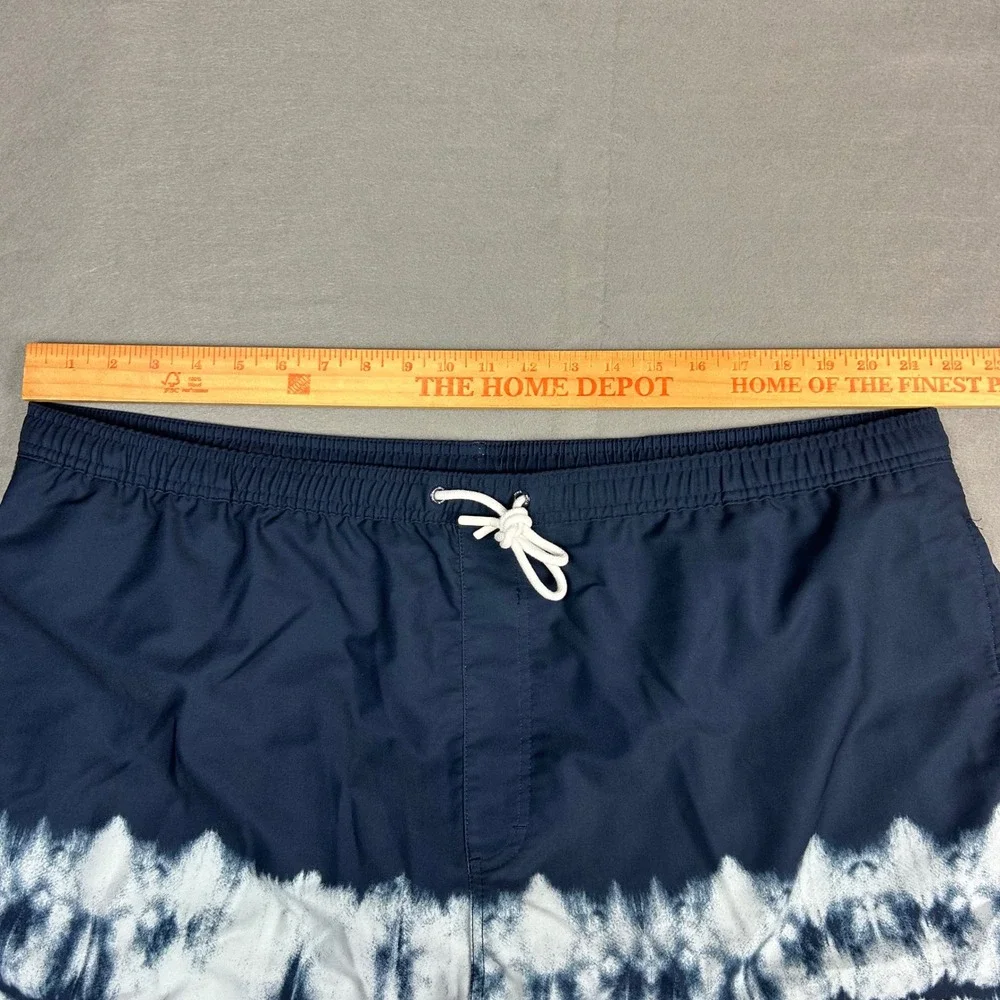 Huk Performance Fishing Swim Trunks Mens 3XL Navy Blue White Tie Dye H2000143